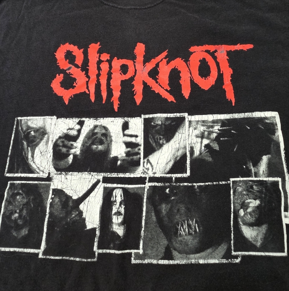 Slipknot Vtg 2000s Metal Band Tee Member Grid Hanes XL - Picture 3 of 8